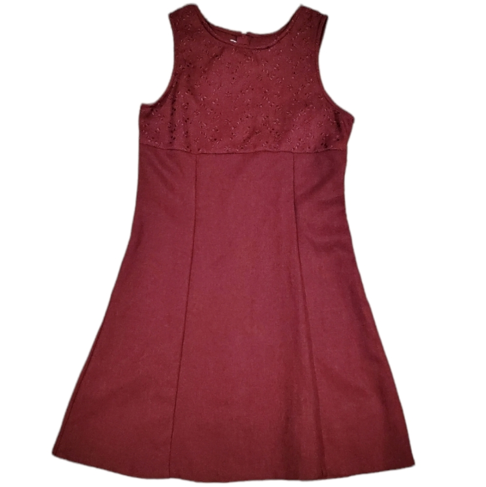Bonnie Jean Burgundy Sleeveless Dress NWT